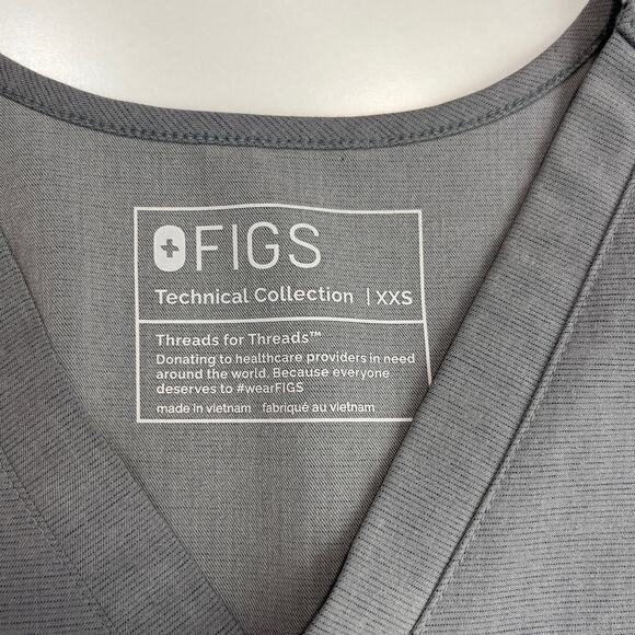 Figs Catarina One-Pocket Scrub Top Size XXS Dark Space Grey - Picture 3 of 9
